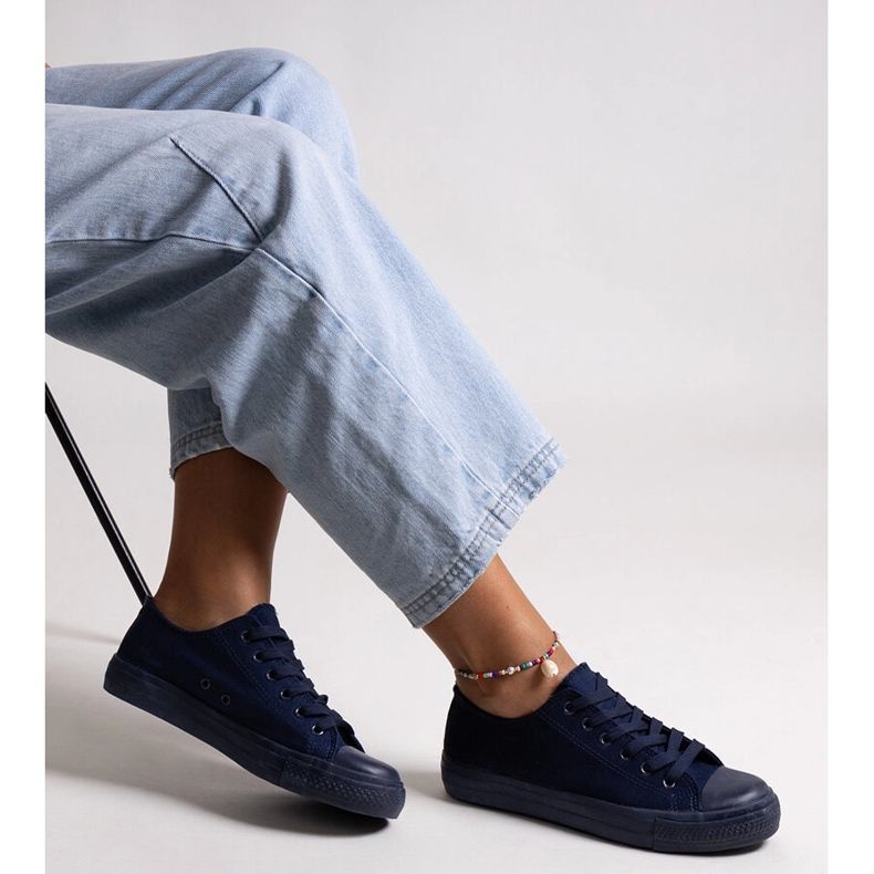 Marineblå klassiske Nudar sneakers 1