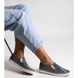 Sorte skinnende Lublubah sneakers 1