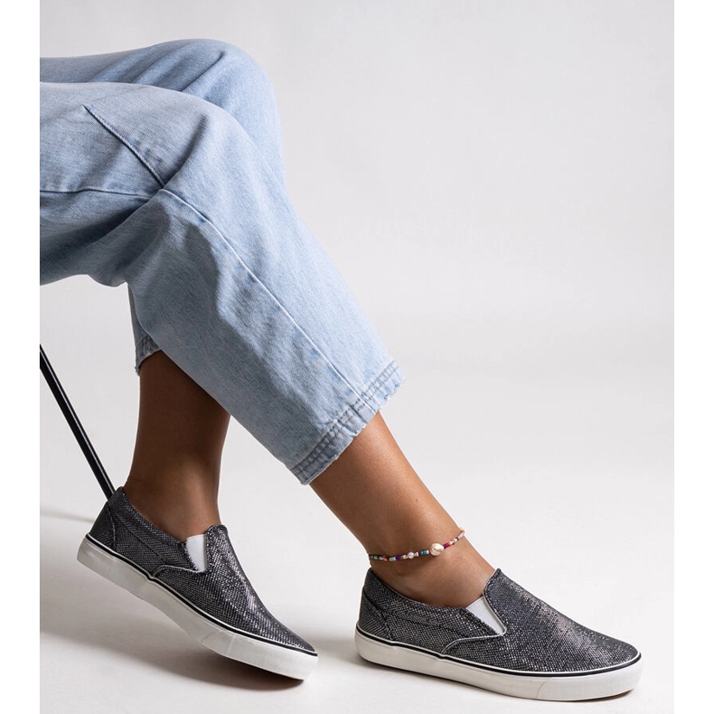 Sorte skinnende Lublubah sneakers 1