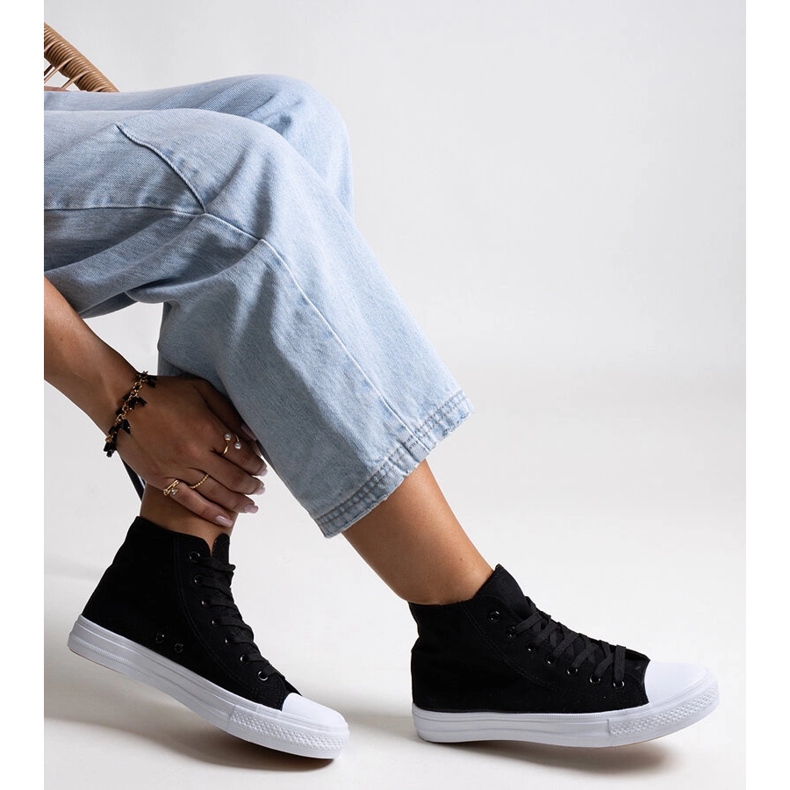 Bez marki Sorte high-top Ghanem sneakers 1