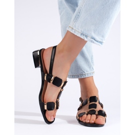 Sorte stilfulde damesandaler 1