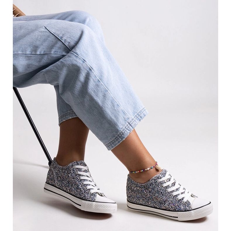Sorte skinnende Jadwa high-top sneakers 1