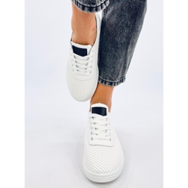 Ponts Sorte gennembrudte sneakers hvid 1