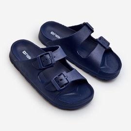 Letvægts flip-flops i skum til drenge med spænder, marineblå Adirnaca 2