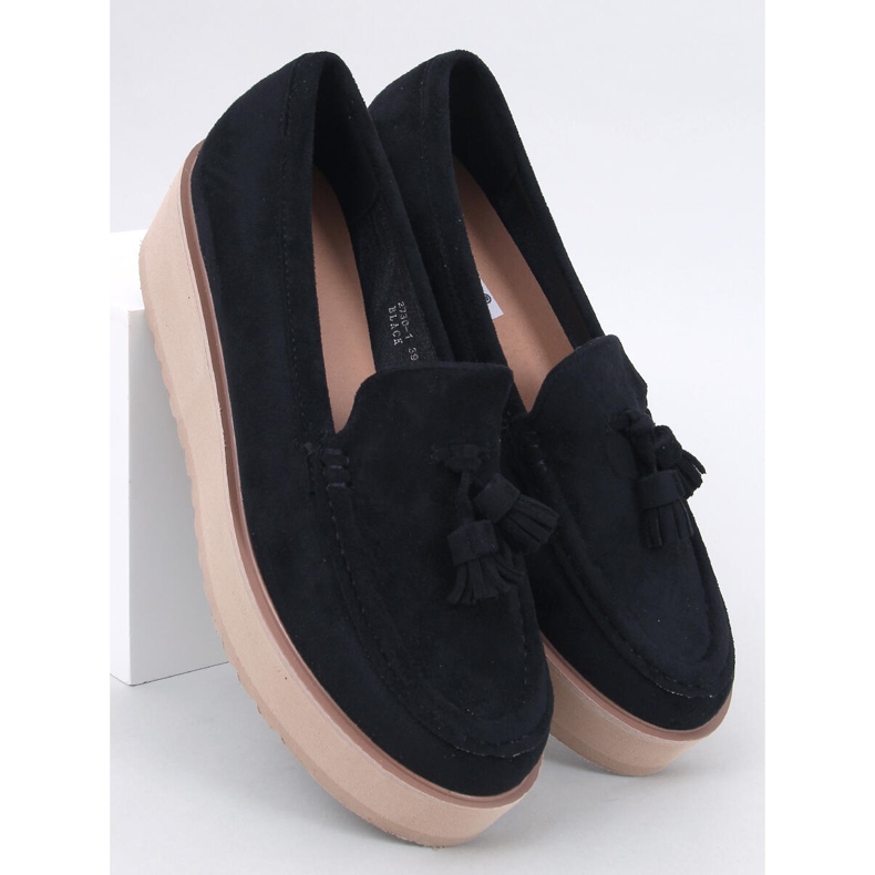 Templin Black platform mokkasiner sort 1