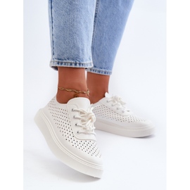 Gennembrudte Sneakers På Platform Hvid Tanvi 2