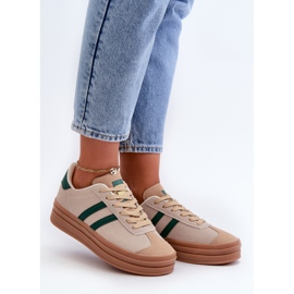 Platform Sneakers til kvinder Beige og Grøn Egelia 2
