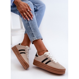 Platform sneakers til kvinder Beige og Sort Egelia 1