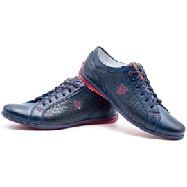 Joker Mænds sko 295J Navy Blue blå 5