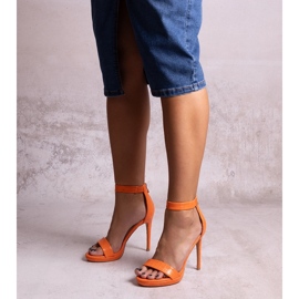 Isalia orange sandaler med høj hæl 1