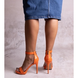 Isalia orange sandaler med høj hæl 2