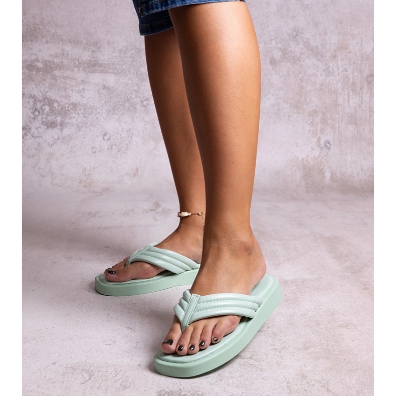 Grønne Shishal flade flip-flops 1