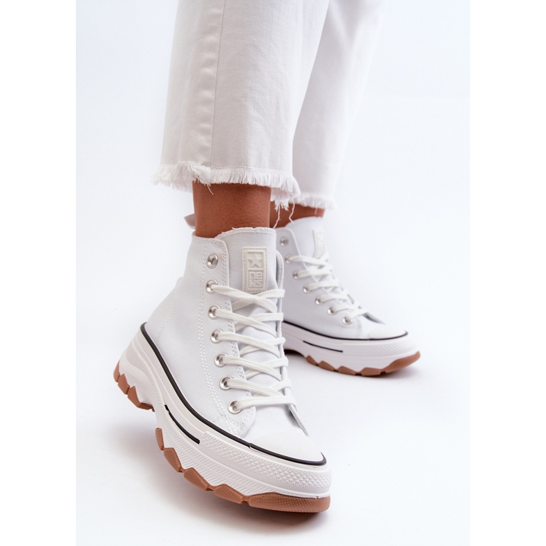 Sneakers med høj platform til kvinder, hvid Valvia 2