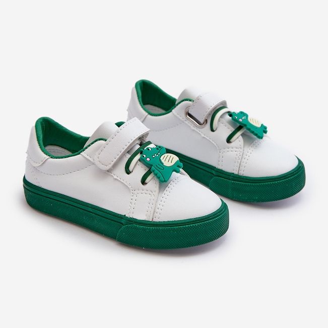 Sneakers til børn Sneakers med nål, hvid og grøn Pennyn 1