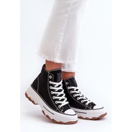 Sneakers med høj platform til kvinder Sort Valvia 1