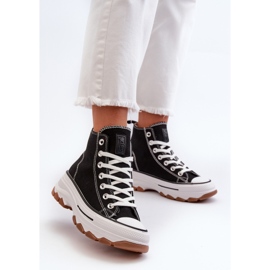 Sneakers med høj platform til kvinder Sort Valvia 2