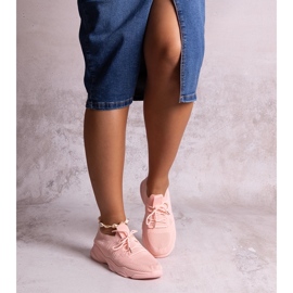 Pink stof sneakers fra Madi lyserød 1