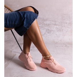 Pink stof sneakers fra Madi lyserød 2