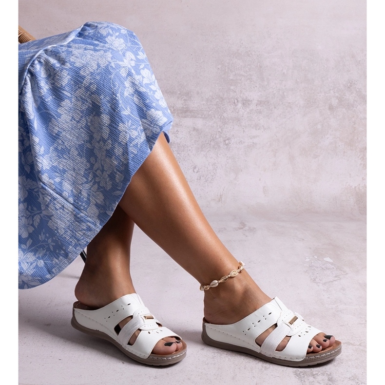 Hvide klassiske Karime flip-flops 1