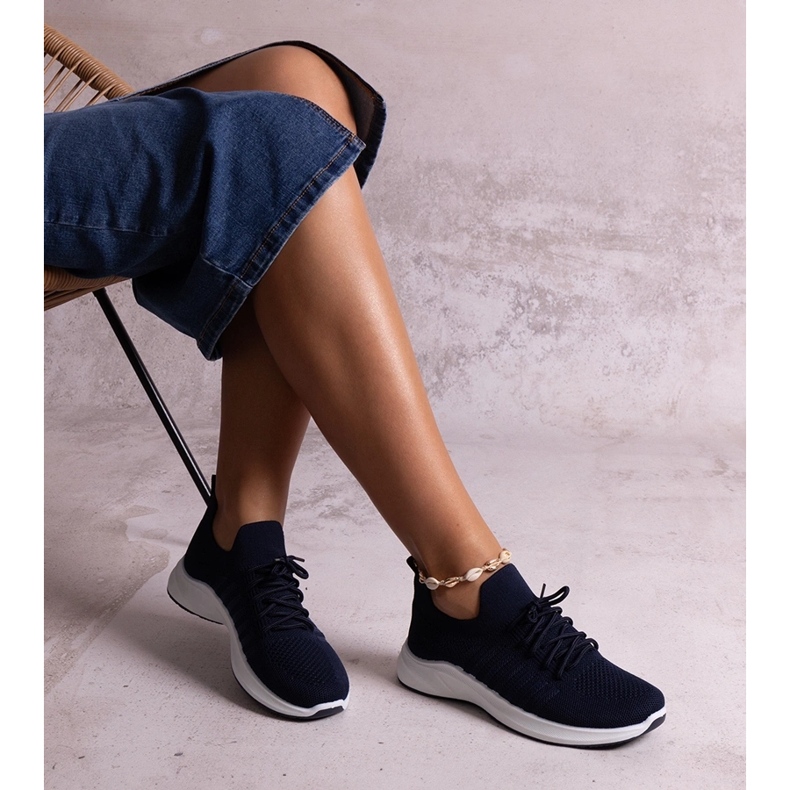 Marineblå Muaza sportssneakers 1