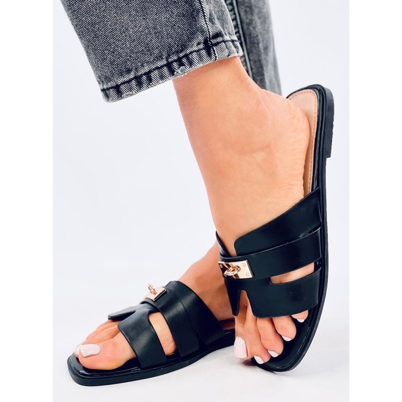 Daudi Black dameflip-flops sort 1