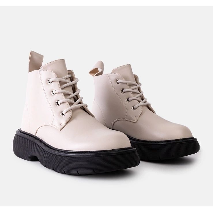 Beige Solis bovver støvler 1