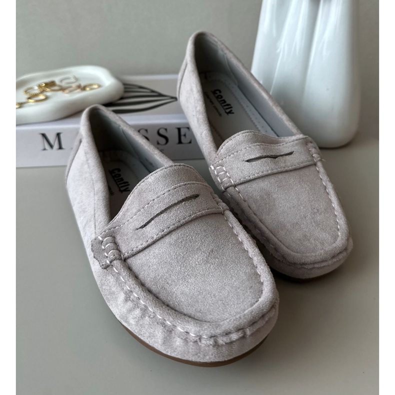 Confly Kvinders ruskind Moccasins Gray Lila Lenvie grå 2