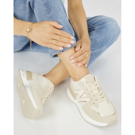 Beige behagelige damesneakers 2