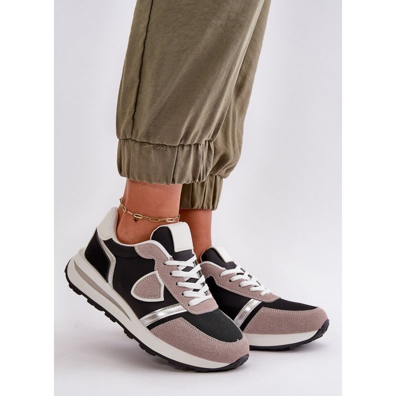 Dame sneakers med glitter sort Velaniela 1