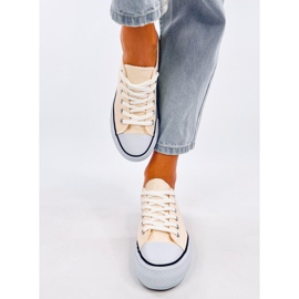 Fargis Beige klassiske sneakers til kvinder 1