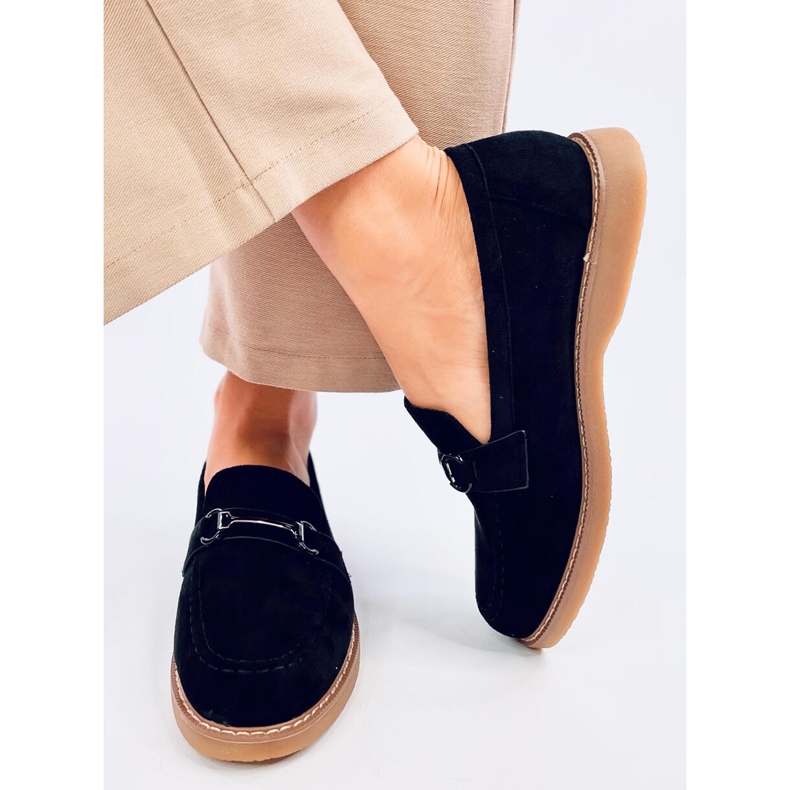 Dame ruskindsmokkasiner State Black sort 1