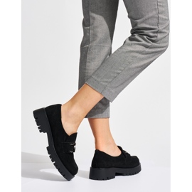 Loafers i sort ruskind til kvinder 2
