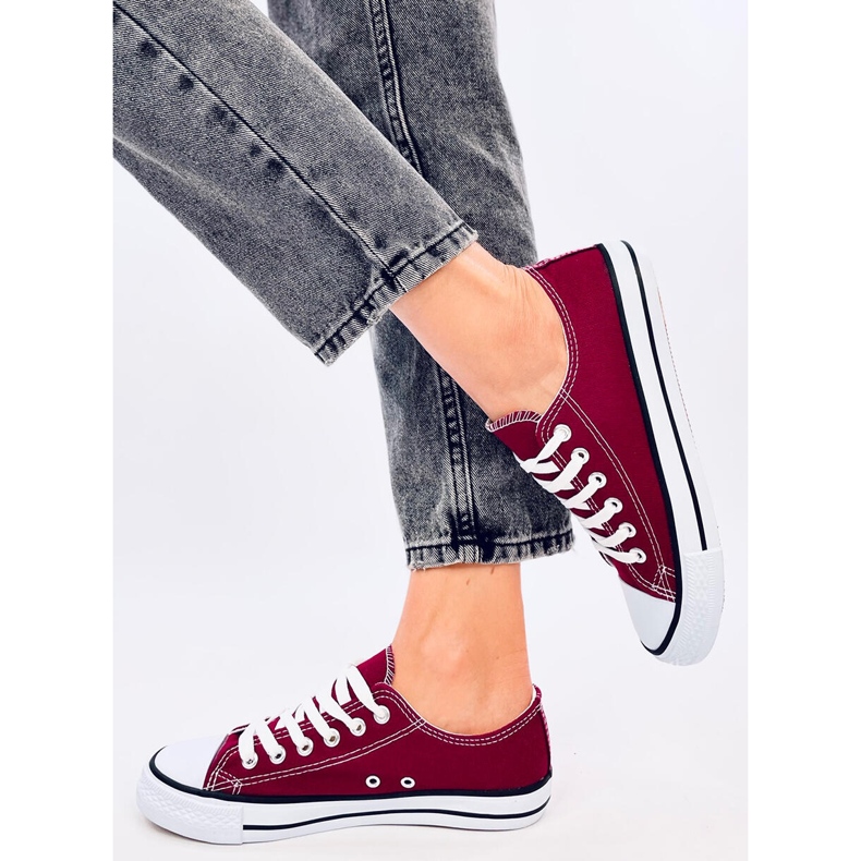 Basic Wine klassiske damesneakers rød 2