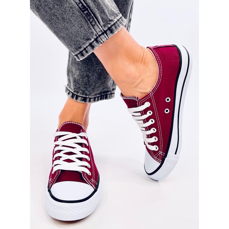 Basic Wine klassiske damesneakers rød 1