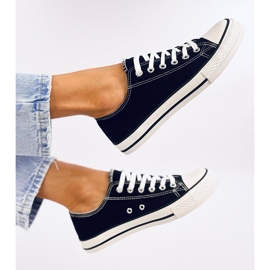 Basic sorte klassiske sneakers til kvinder 1