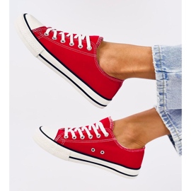 Klassiske damesneakers Basic Red rød 1