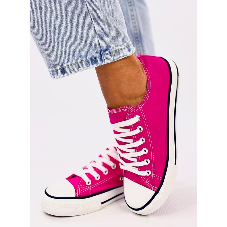 Klassiske damesneakers Basic Fuchsia lyserød 2