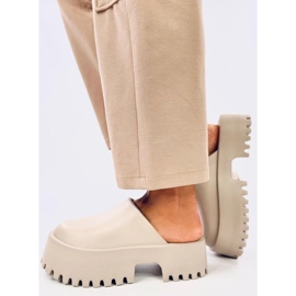 Ernest Khaki skum træsko beige 2