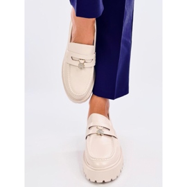 Rimet Beige platform mokkasiner 1