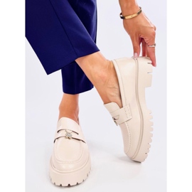 Rimet Beige platform mokkasiner 2