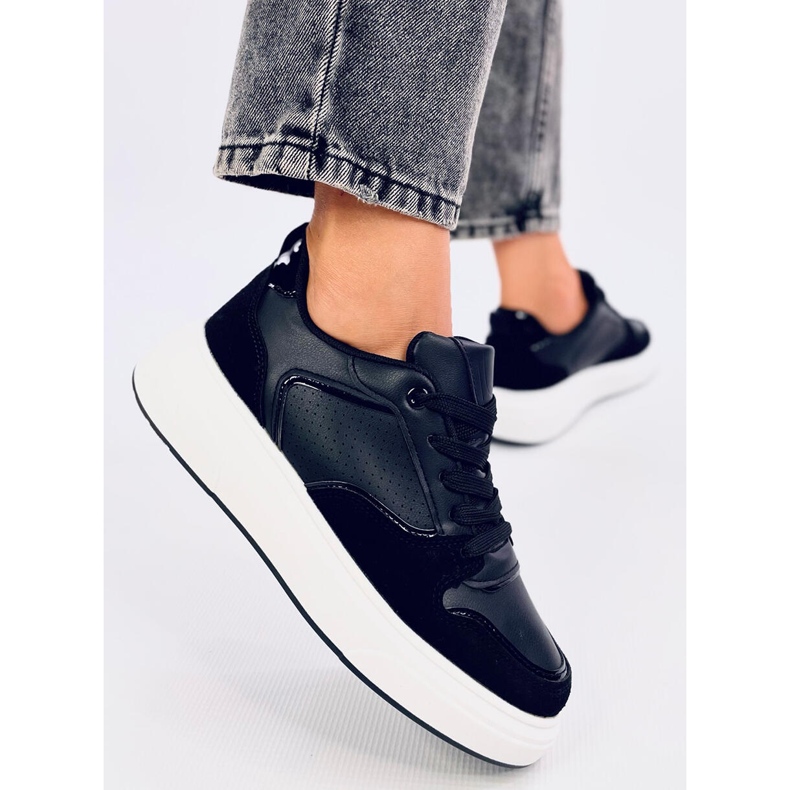 Restante Black højsålede sneakers sort 1