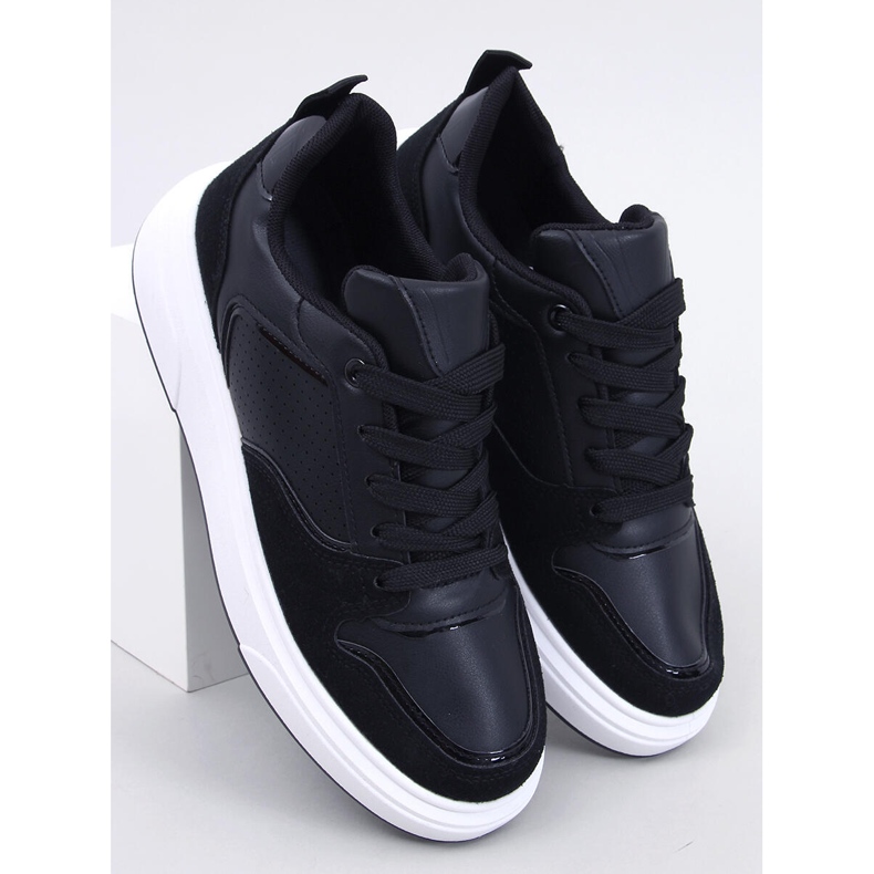 Restante Black højsålede sneakers sort 2