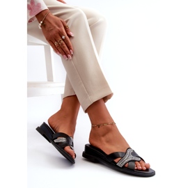 Seastar Dameflip-flops med udsmykning, sort 2