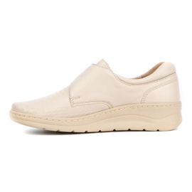 WASAK Dame lædersneakers 0539W, creme beige 1