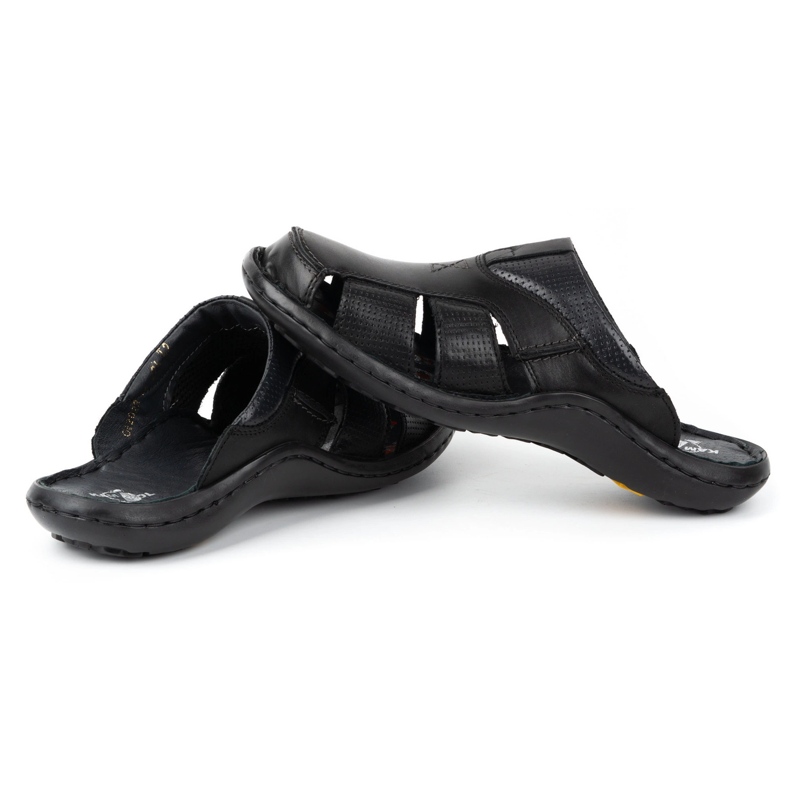 Kampol Herre læder flip-flops 224KAM, sort 2