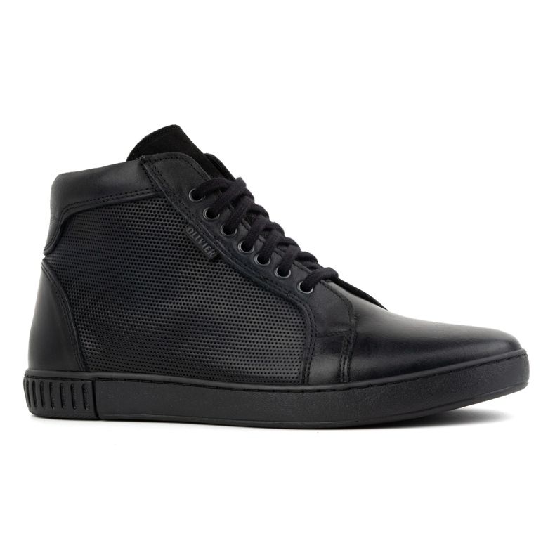 Olivier Herre lædersko, Chelsea støvler, høje sneakers, 427KNT, sort 1