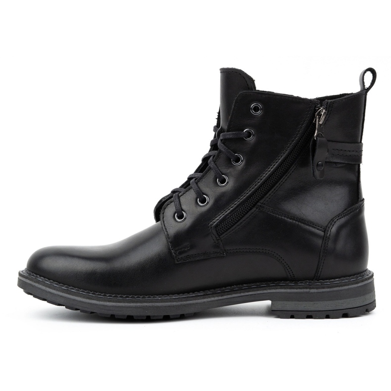 Kampol Herre højhælede lædersko 155KAM, sort 1