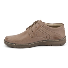 Olivier Dame lædersko 0819, mørk beige 1