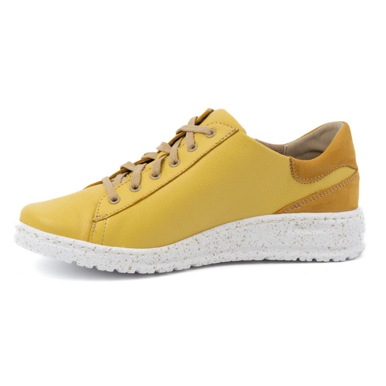 WASAK Dame lædersneakers 0720W gul 1