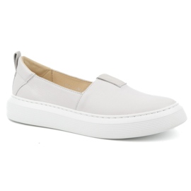 WASAK Dame lædersko, slip-on pumps 0711W, hvid 1